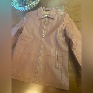Brown leather jacket